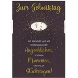 Perleberg Geburtstagskarte Drehzahl Textkarte 11,6 x 16,6 cm