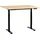 Beliani Schreibtisch Hellbraun u. Schwarz Melamin 120x60cm Elektrisch Höhenverstellbar Rechteckig USB Metallgestell Modern Büro Steh-sitz Stehtisch