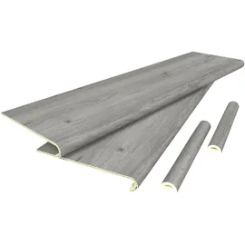 [neu.holz] Treppenverkleidung 2er Set Bunschoten Eichenoptik grau