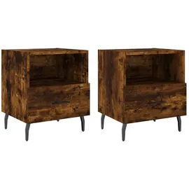vidaXL Nachtschrank 40 x 35 x 47,5 cm Räuchereiche