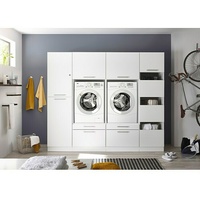 Respekta Waschmaschinenschrank Clara  (L x B: 67,6 x 234,8 cm, Weiß, Mit zwei Waschmaschinenschränke, Wäscheschrank & Hochschrank)