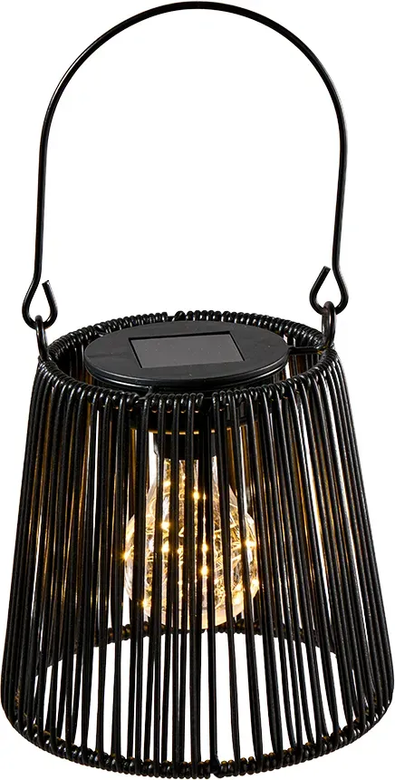 Solar Lampe 15x17cm 1Birne schwarz