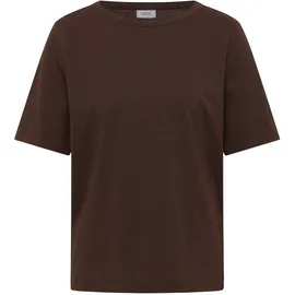 Cecil CECIL, Damen, Gr. XL (44), macchiato braun, Jersey, Obermaterial: 100% Baumwolle, unifarben, normal, hüftbedeckend, Rundhals, Shirts, aus Reiner Brown - XL