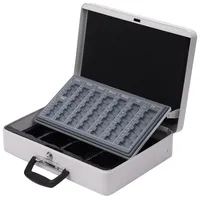 Relaxdays Abschließbare Geldkassette Weiß