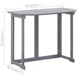 vidaXL Balkontisch Klappbar 90x50x74 cm Massivholz Akazie