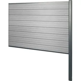 MCW Windschutz Savoie 185 cm Grau WPC