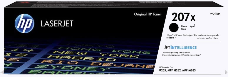 HP 207X - Hohe Ergiebigkeit - Schwarz - Original für Color LaserJet Pro M255dw;M255nw;MFP M282nw;MFP M283fdn;MFP M283fdw