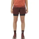 Salomon S-Lab Ultra 2 en 1 Damen vêtement running femme - Framboise - S
