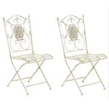 CLP Sibell Gartenstuhl 42 x 49 x 91,5 cm antik-creme 2er Set