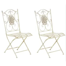 CLP Sibell Gartenstuhl 42 x 49 x 91,5 cm antik-creme 2er Set