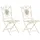 CLP Sibell Gartenstuhl 42 x 49 x 91,5 cm antik-creme 2er Set