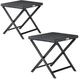 CASARIA Gartenstuhl Rom 44 x 40 x 44 cm schwarz 2 St.