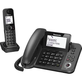 Panasonic KX-TGF320E, DECT-Telefon Anrufer-Identifikation Schwarz,
