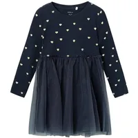 NAME IT Mädchen Nmfnadja Ls Dress Noos, Blau, 104