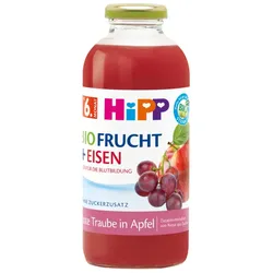 Hipp Bio Rote Traube in Apfel mit Eisen ab 6.Monat 0,5L