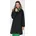 FrizziAKA Damen Gr L Web Obermaterial 90 Polyester 10 Polyamid unifarben gerade ca Mitte Oberschenkel ohne Ausschnitt Jacken mit Kapuze und Klappentaschen