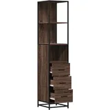 vidaXL Badschrank Braun Eichen-Optik 35x37,5x166 cm Holzwerkstoff