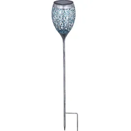 Trendline Solarleuchte Metall 75,5 cm inkl. Leuchtmittel silber