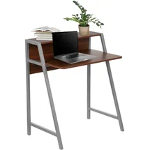 HJH Office Schreibtisch Dumont Walnuss / Silber