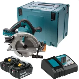 Makita DHS 710 RTJ 36 V Akku Li-Ion Handkreissäge 190 mm im Makpac mit Einlage + Ladegerät + 2x 5,0 Ah Akku
