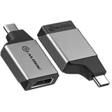 Alogic USB-C zu HDMI Mini Adapter 4 cm Grau