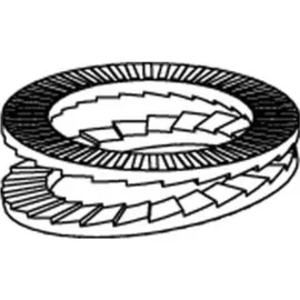 HEICO Befestigungstechnik Keilsicherungsscheibe R 88032 HLB-14 Stahl zinklamellenb. breit 100St. HEICO