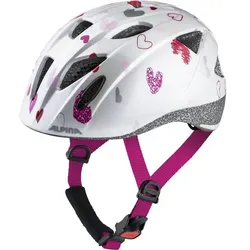 ALPINA Kinder Fahrradhelm "Ximo", Weiß/Rot, 49