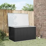 IKAYAA Gartenbox wasserdicht XXL Metall Gartenbox Auflagenbox Auflagenbox Kissenbox Werkzeugkasten Gerätebox Gartentruhe-Anthrazit-171 x 99 x 93 cm