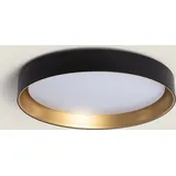 efectoLED LED-Deckenleuchte 30W Rund Metall Ø550mm CCT Wählbar Big Broadway Schwarz / Gold