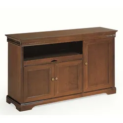 Fernsehunterschrank klassisch in Nussbaumfarben 128x78x45 cm