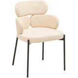 Mid.you Armlehnstuhl, Hellgelb, Metall, Textil, Rundrohr, 52x80x56 cm, Esszimmer, Stühle, Esszimmerstühle, Armlehnenstühle