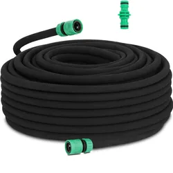 hillvert Tropfschlauch - 50 m + Hahnstück + Dichtungstülle