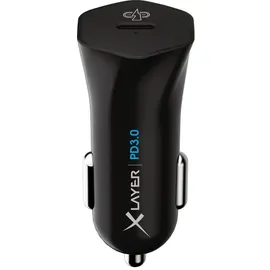 Xlayer KFZ-Ladegerät Typ-C (USB-C) Charger PD 18W Schwarz