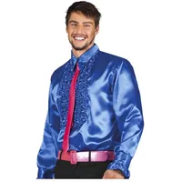 Boland Schlagerstar Rüschenhemd blau (M)