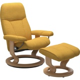 Stressless Stressless® Relaxsessel »Consul«, (Set, Relaxsessel mit Hocker), gelb