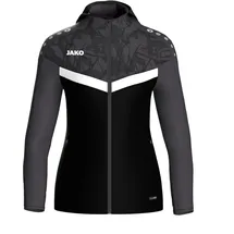 Jako Damen Kapuzenjacke Iconic Schwarz/Anthrazit 44