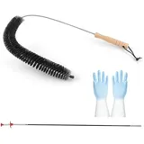 MINISOISO Heizkörperbürste, 70 cm Heizungsbürste, Heizkörper Reinigungsbürste aus Mikrofaser, Heizkörper Reinigungsbürste mit Flexibler Greifer, Heizkörperreiniger für Flachheizkörper