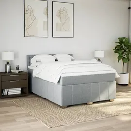 vidaXL Boxspringbett 140 x 200 cm Hellgrau