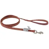 Hurtta Razzle-Dazzle Grip Leash Hundleine mit gepolsterte Griff aus 100% recyceltem Polyester mit Gummistreifen, Rot 180cm*25mm
