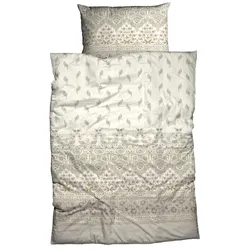 Casatex Bettwäsche Jolie 200 x 220 cm Satin Grau Taupe