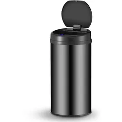 Juskys Automatik Mülleimer mit Sensor 40L - Abfalleimer mit elektrischem Deckel für Küche - Schwarz