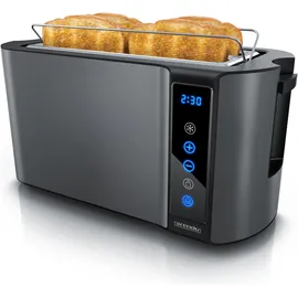 Arendo Langschlitz Toaster Grau