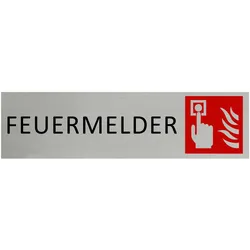 CombiCraft Aluminium Türschild Feuermelder 165x45mm mit 3M-Tape