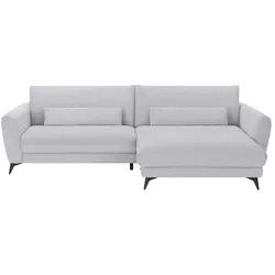 Ecksofa Cordstoff Amina , grau , Maße (cm): B: 288 H: 81 T: 194