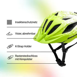 KED Street Jr. Pro 49-55 cm Kinder lime green white matt