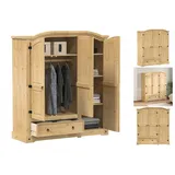 vidaXL Kleiderschrank 151,5x52x170 cm Massivholz Kiefer