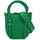 HARPA Schultertasche "HAYA", Damen, Gr. B/H/T: 19cm x 20cm x 19cm, grün, Lederimitat, unifarben, Taschen Schultertasche, in abgerundeter Form mit geflochtenem Henkel