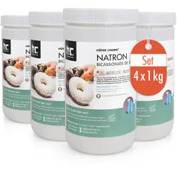 4x 1 kg  Natron Backsoda Natriumhydrogencarbonat in Lebensmittelqualität