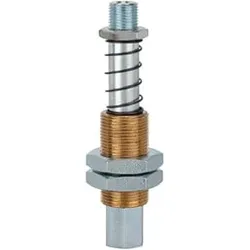 Riegler Federstössel, Sauger-/Vakuumanschluss M5 IG, Federweg 10,0 mm