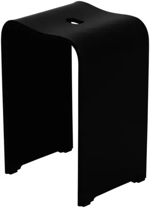 SAT Hocker freistehend 33x48x27,5 cm schwarz matt SATSTOLPLASTC